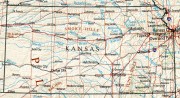 Kansas Map - Perry Castenada Map Collection, University of Texas