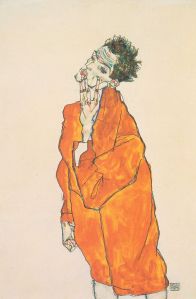 800px-Egon_Schiele_-_Selbstbildnis_in_oranger_Jacke_-_1913