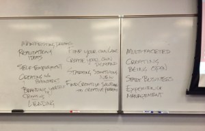 Student-generated ideas about arts entrepreneurial action